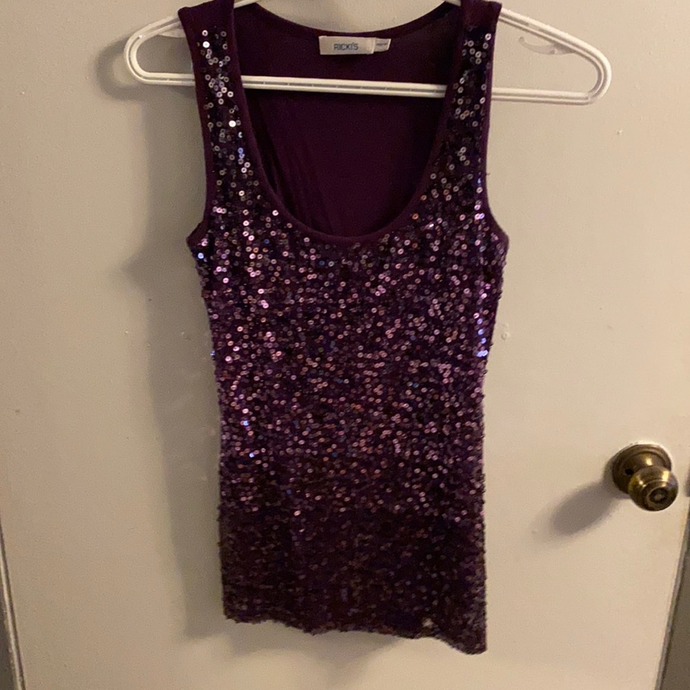 Ricki's Purple Sequin Tank Top